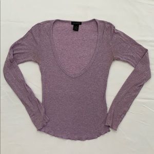 The Limited Deep V-Neck Long Sleeve top